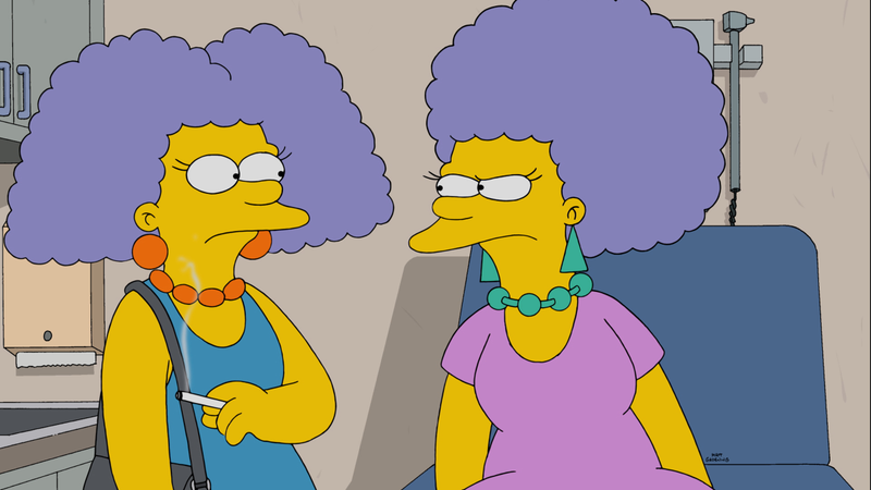 Illustration for article titled Patty, Selma, Maggie, a squirrel—The Simpsons shrugs and says “good enough”